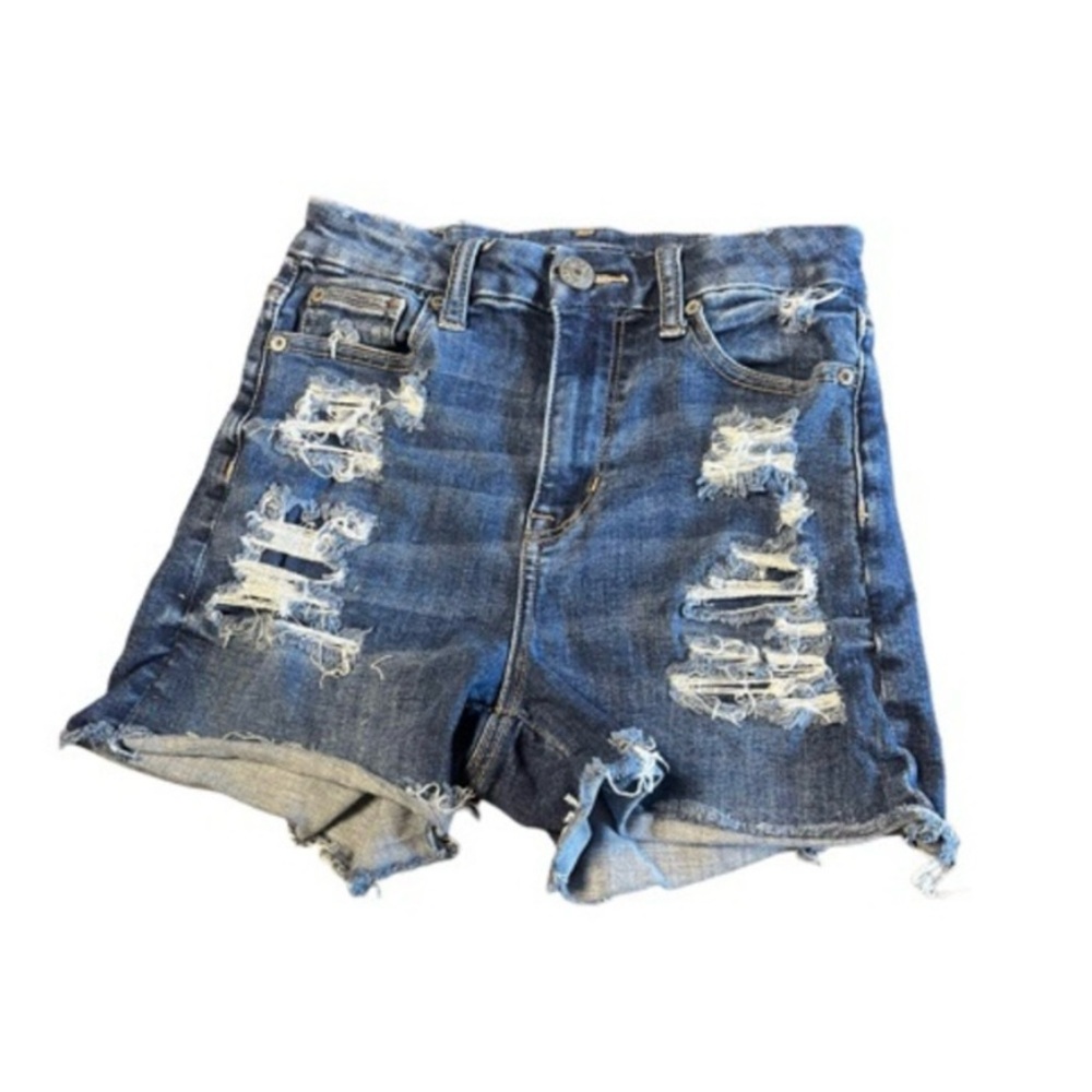 American Eagle Curvy Hi-Rise Shortie Jean Shorts